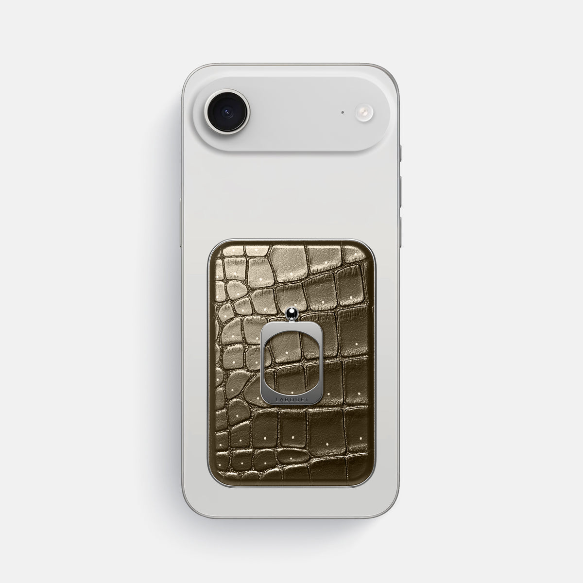MagSafe Ring For iPhone 17 Air In Porosus Crocodile -2 | Bronze-Steel