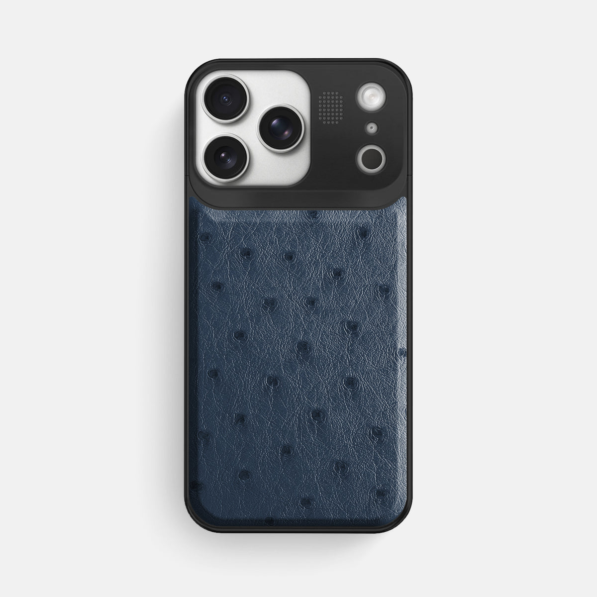Metal Case For iPhone 17 Pro Max In Ostrich -1 | Navy-Blue-Black