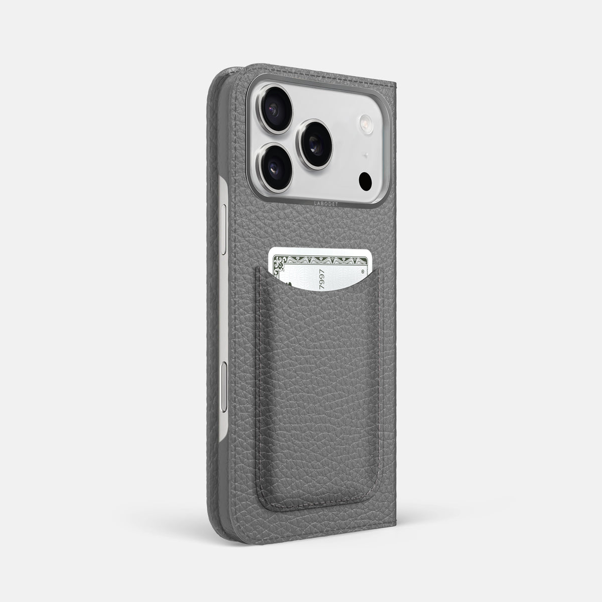 Folio Case with Card For iPhone 17 Pro Max In Calf -1 | Souris-Steel