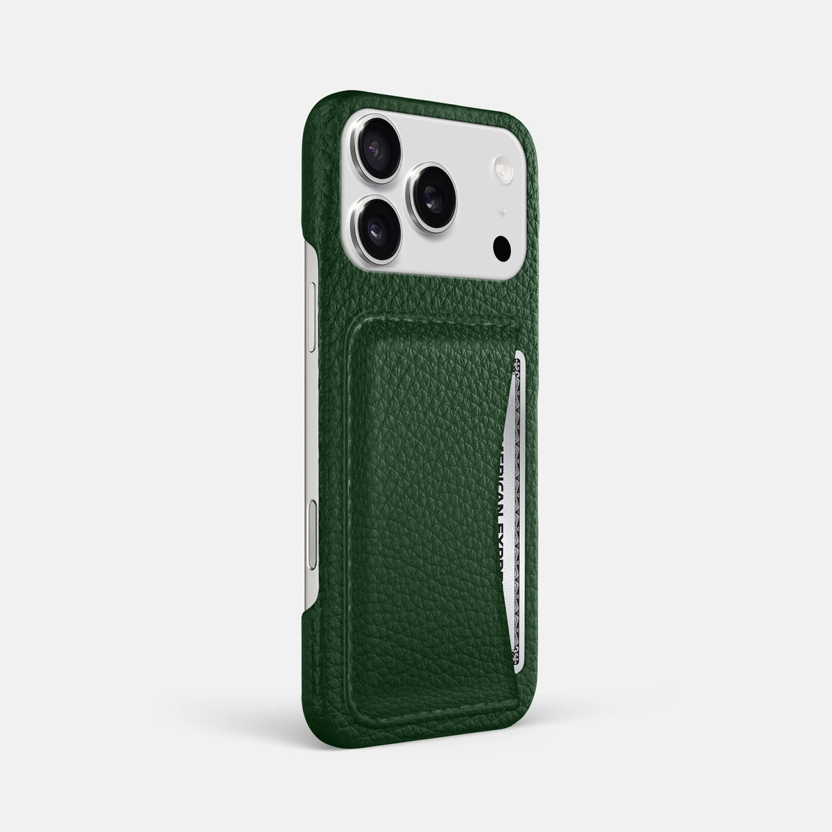 Slim Card Case For iPhone 18 Pro Max In Calf -2 | Dark-Green