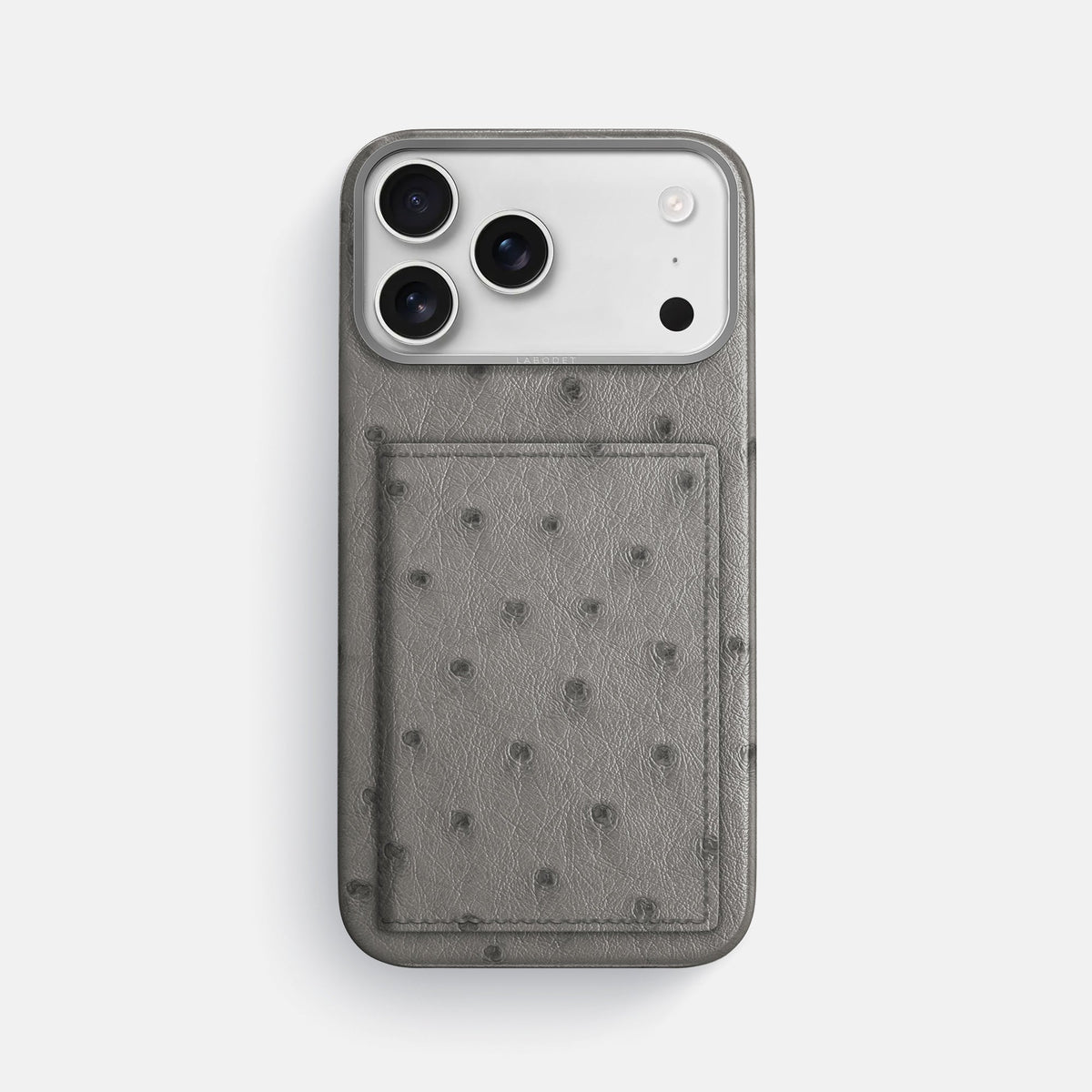 Bi-Fold Case For iPhone 18 Pro Max In Ostrich -1 | Grey-Steel