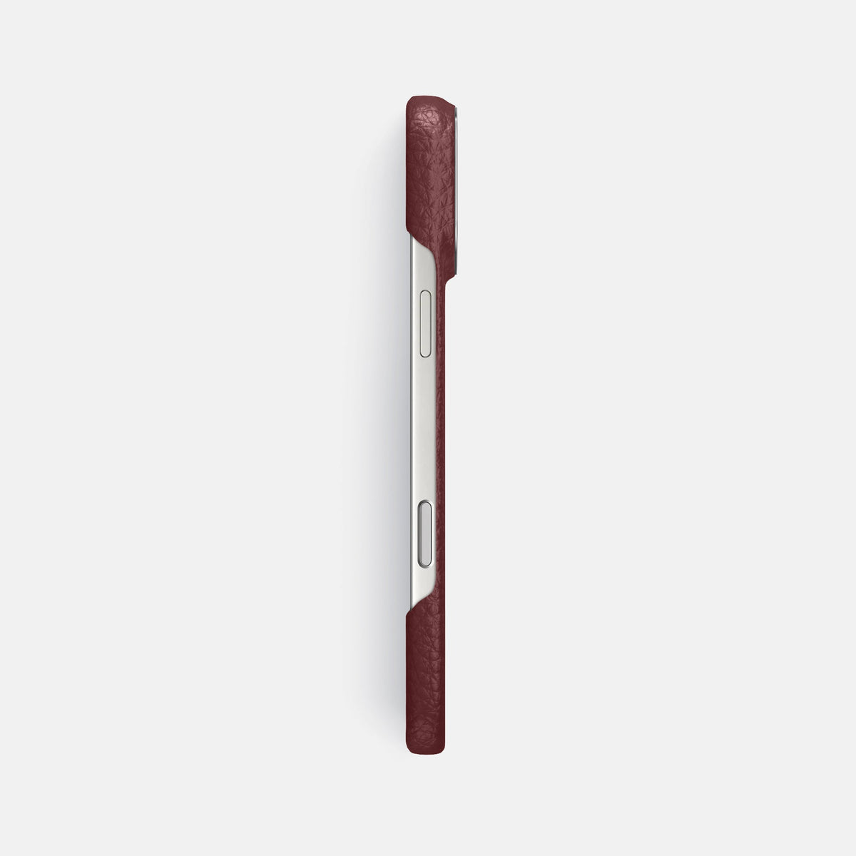 Classic Case For iPhone 18 Pro Max In Calf -3 | Bordeaux-Steel