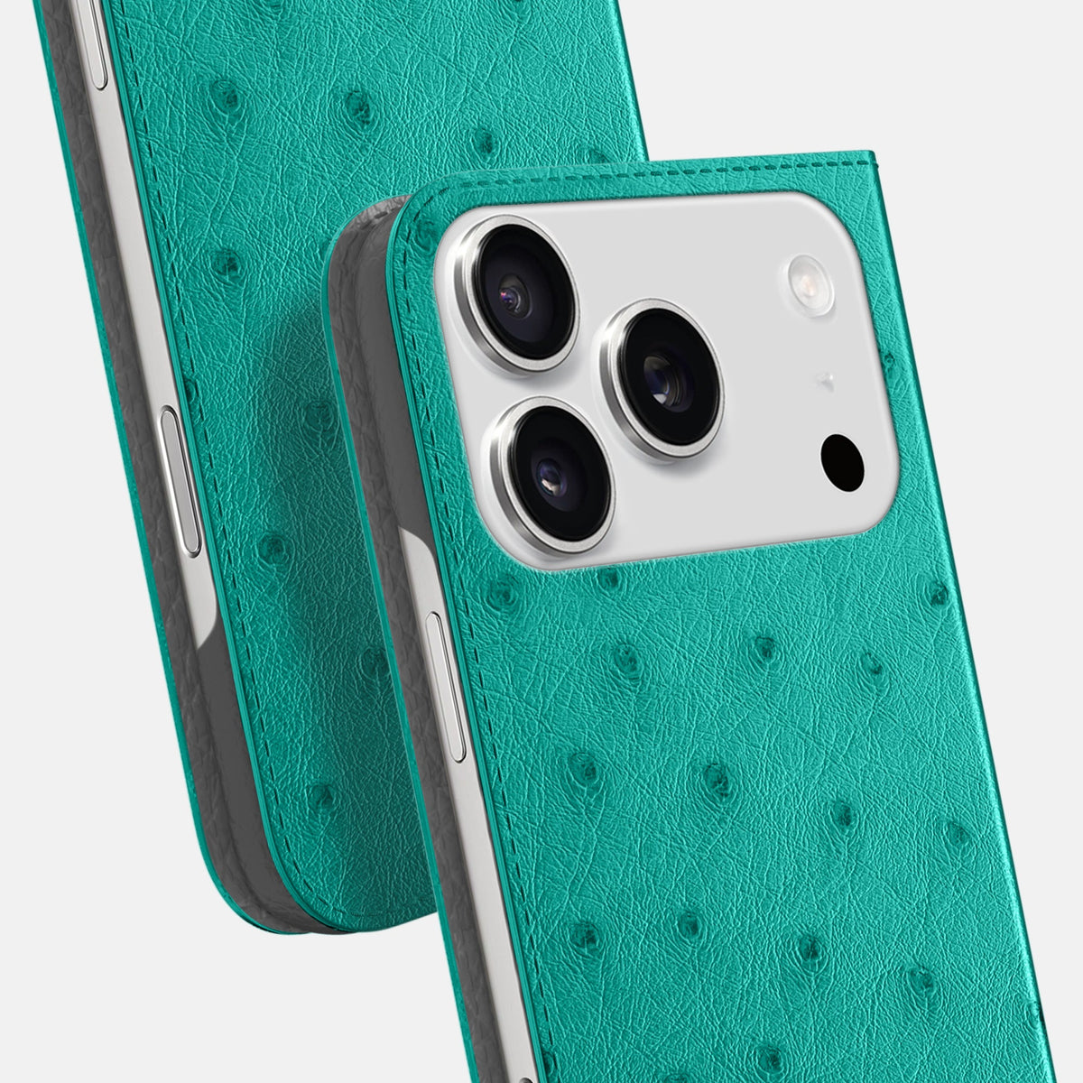 Folio Slim Case For iPhone 18 Pro In Ostrich -5 | Turquoise