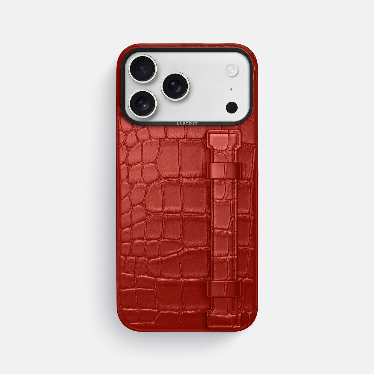 Handle Case For iPhone 18 Pro Max In Alligator -1 | Red-Black