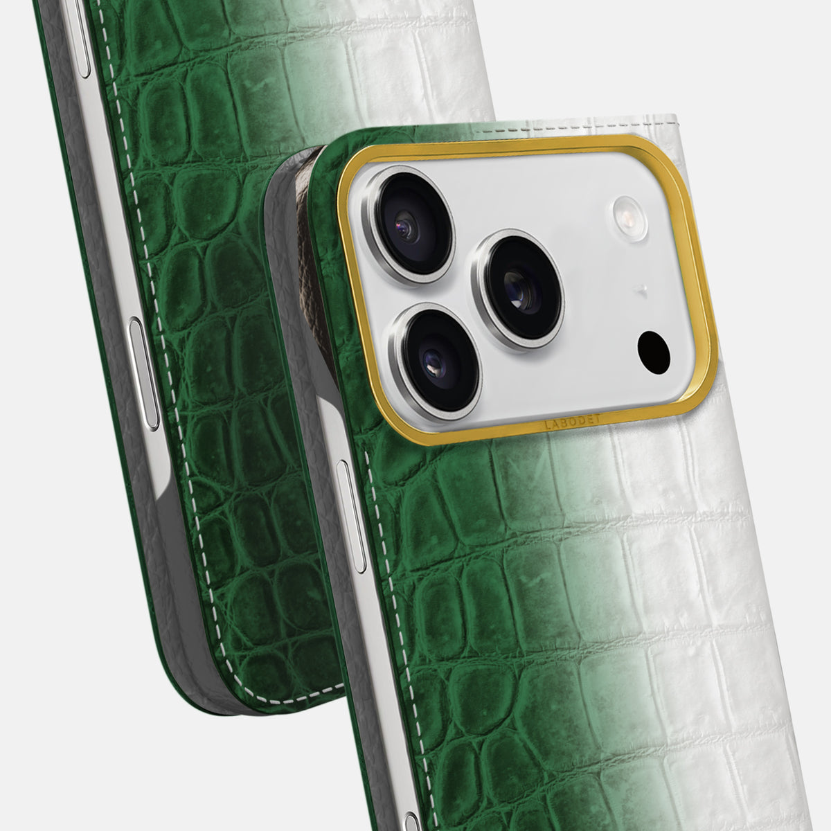 Folio Case For iPhone 17 Pro Max In Himalayan Crocodile -5 | Green-Gold