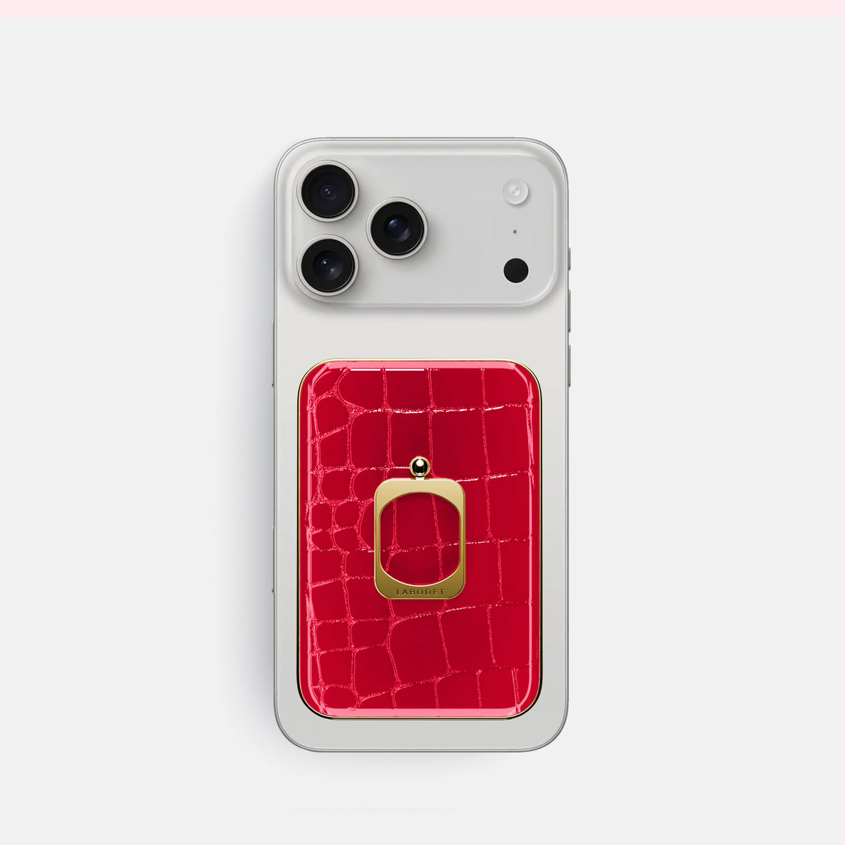 MagSafe Ring For iPhone 18 Pro In Shiny Alligator -2 | Cherry-Gold