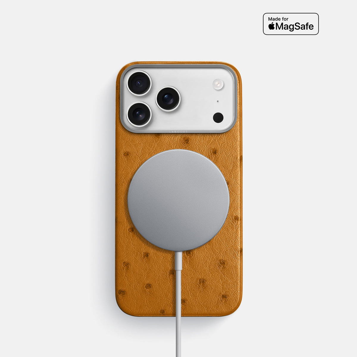 Classic Case For iPhone 18 Pro In Ostrich -5 | Chestnut-Steel