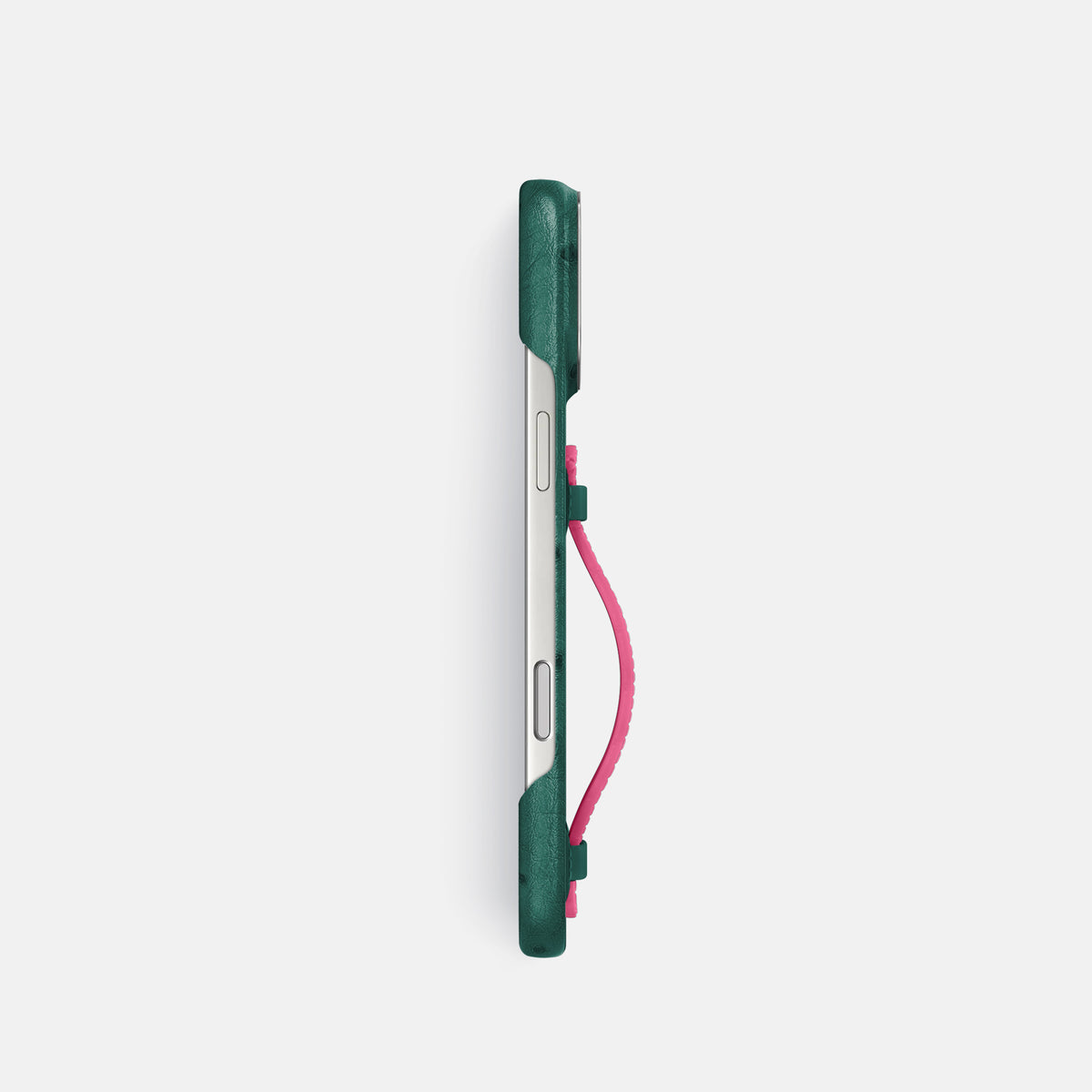 Center Handle Coloré For iPhone 17 Pro In Ostrich -2 | Forest-Green-Steel