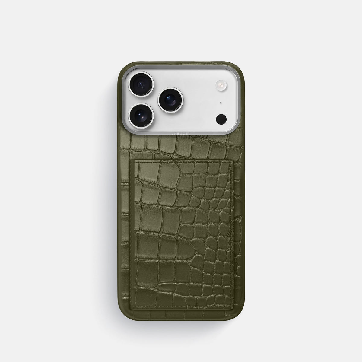 Bi-Fold Case For iPhone 18 Pro In Alligator -1 | Kaki-Green-Steel