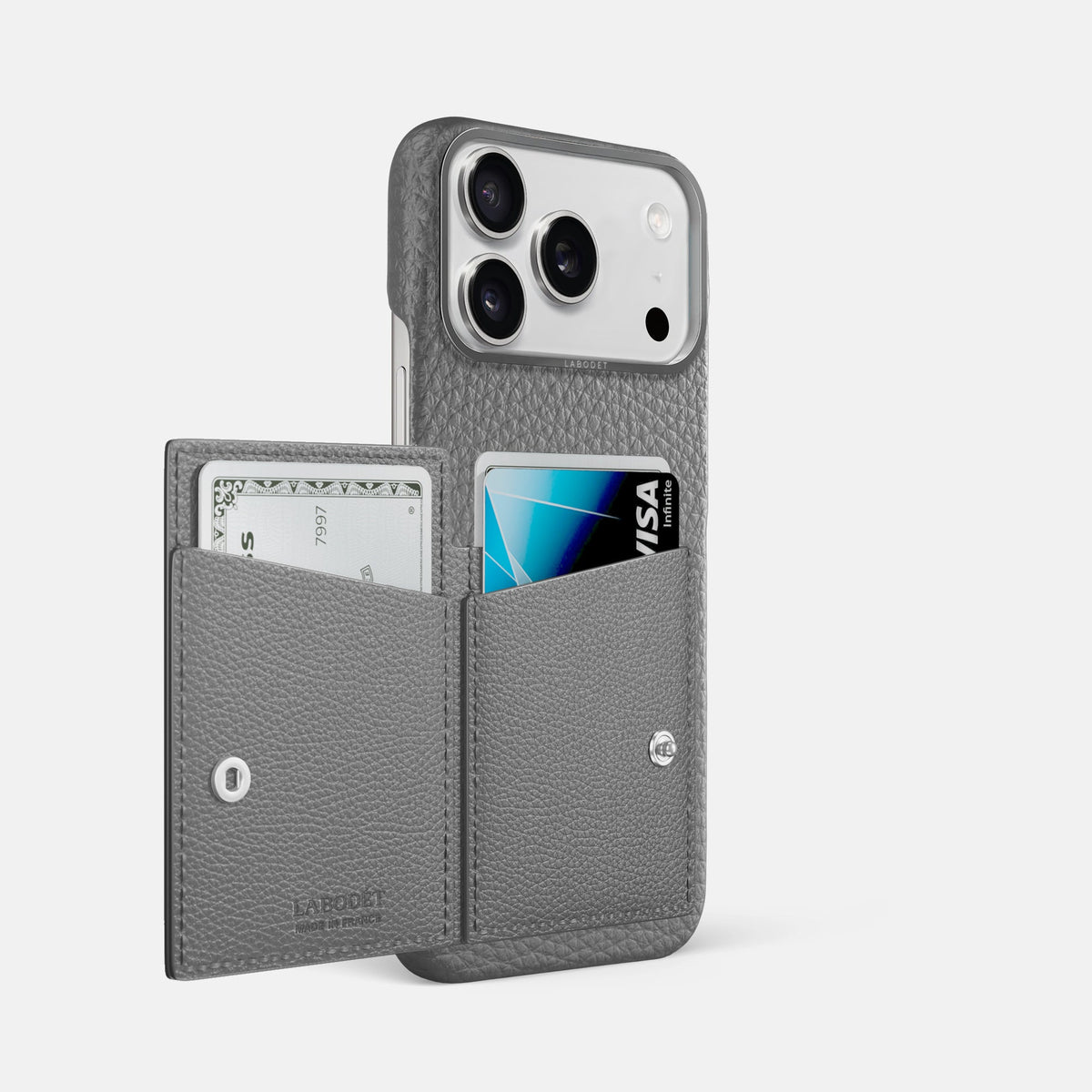 Bi-Fold Case For iPhone 18 Pro Max In Calf -2 | Souris-Steel