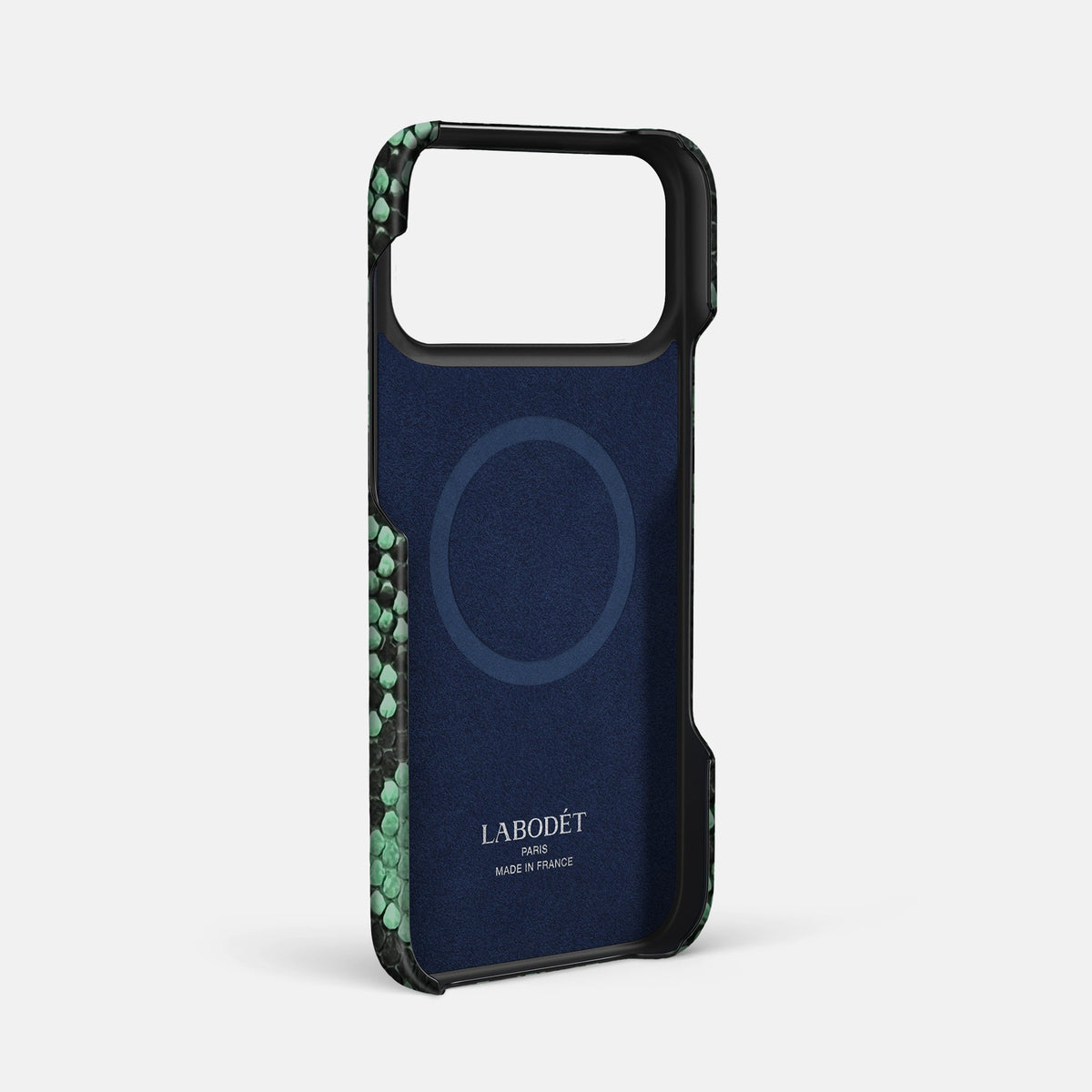 Slim Card Case For iPhone 18 Pro Max In Deluxe Python -4 | Forest-Green