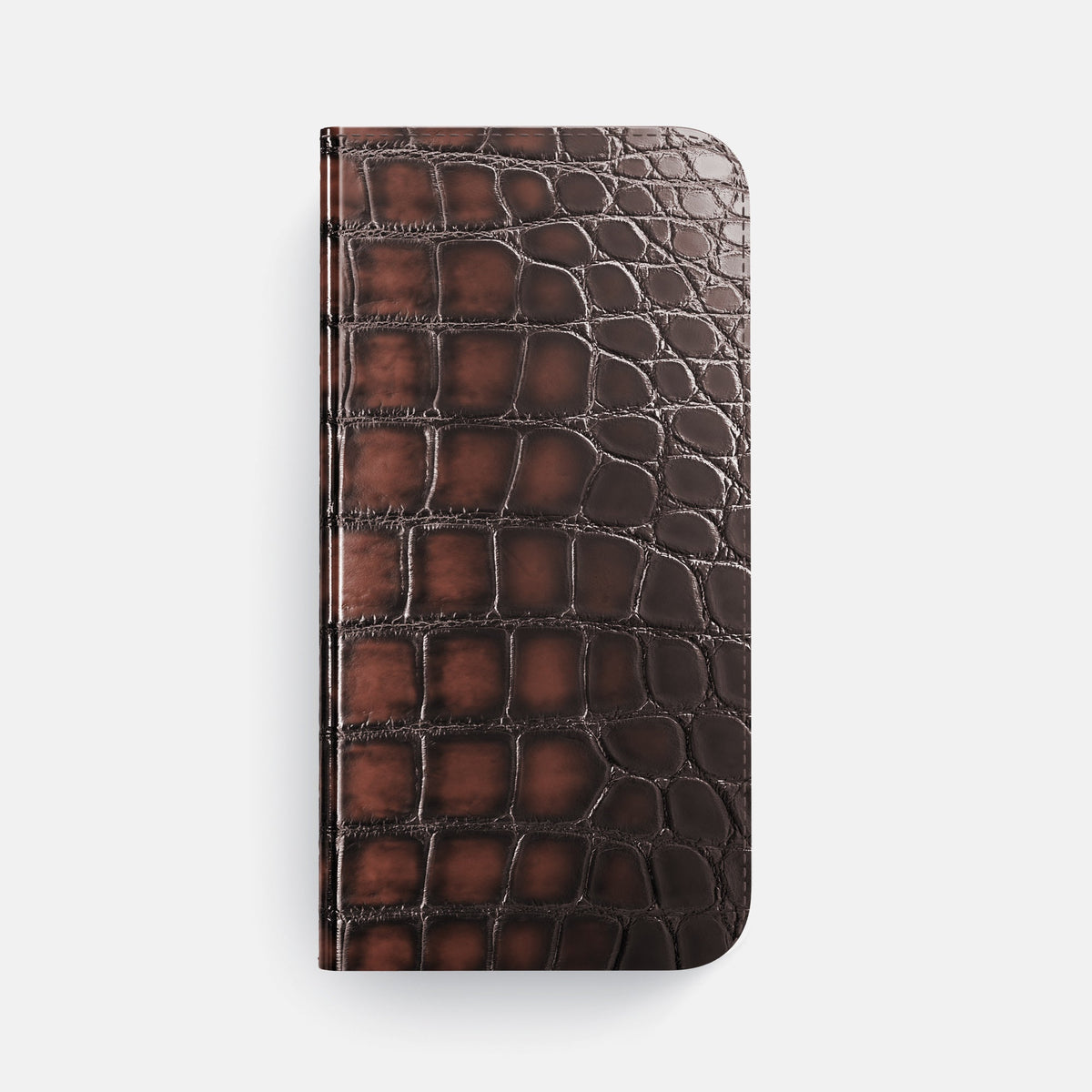 Folio Case For iPhone 18 Pro Max In Patina Alligator -4 | Havana-Brown-Black