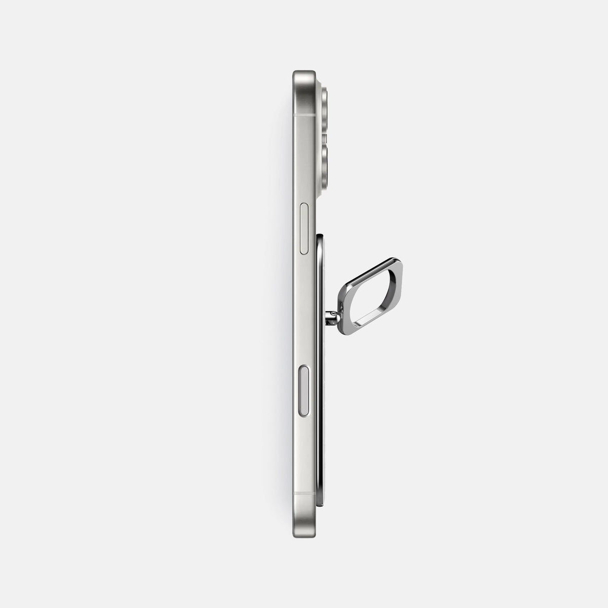 MagSafe Ring For iPhone 18 Pro Max In Shiny Alligator -3 | White-Steel
