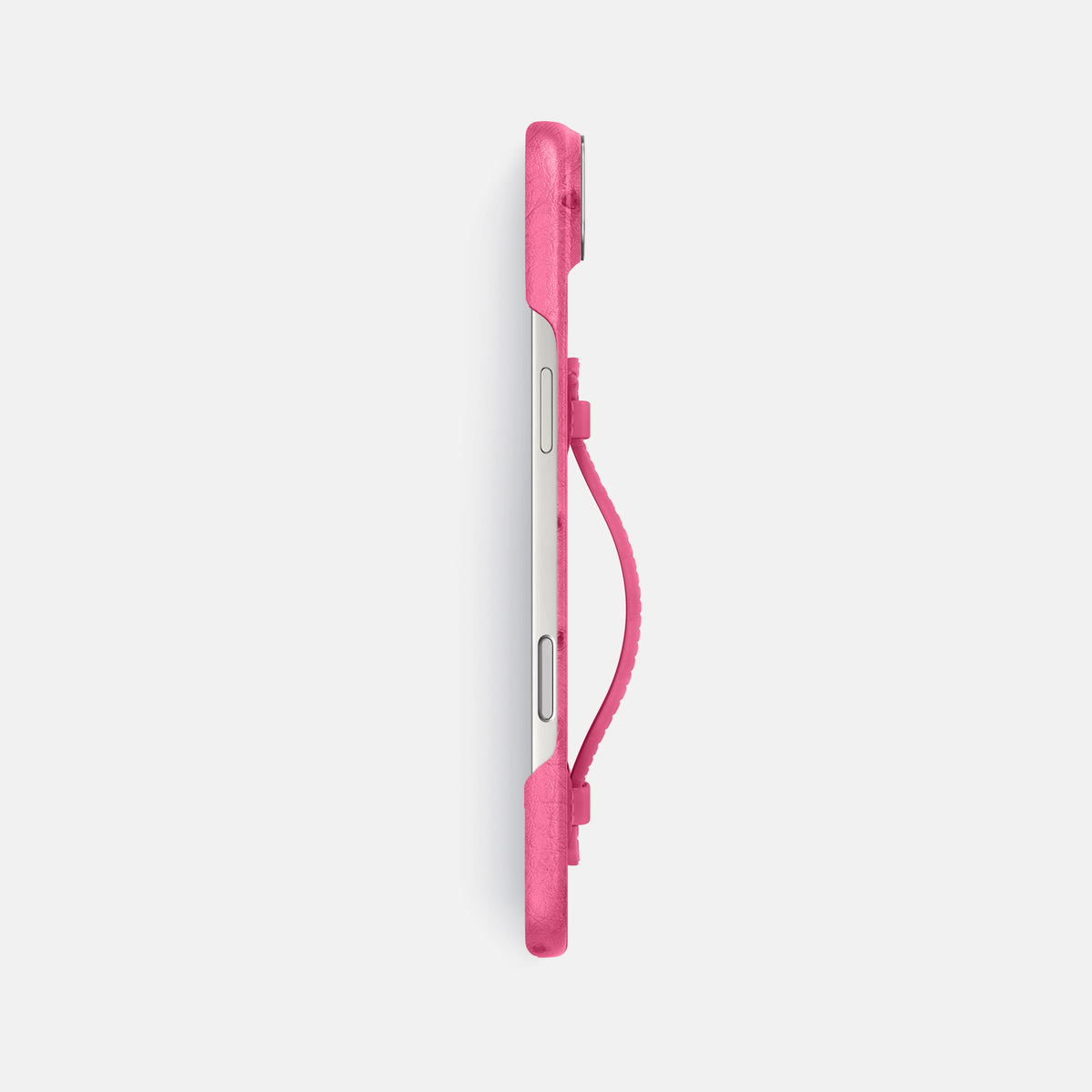 Center Handle For iPhone 17 Air In Ostrich -2 | Pink-Steel