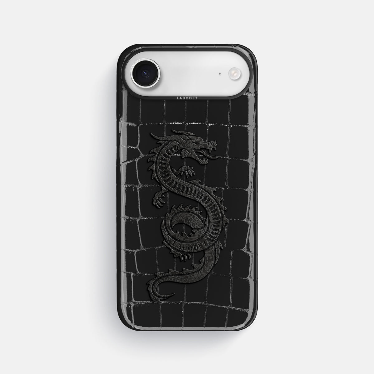 Classic Case With Carbon Dragon For iPhone 17 Air In Shiny Alligator -1 | Black-Black