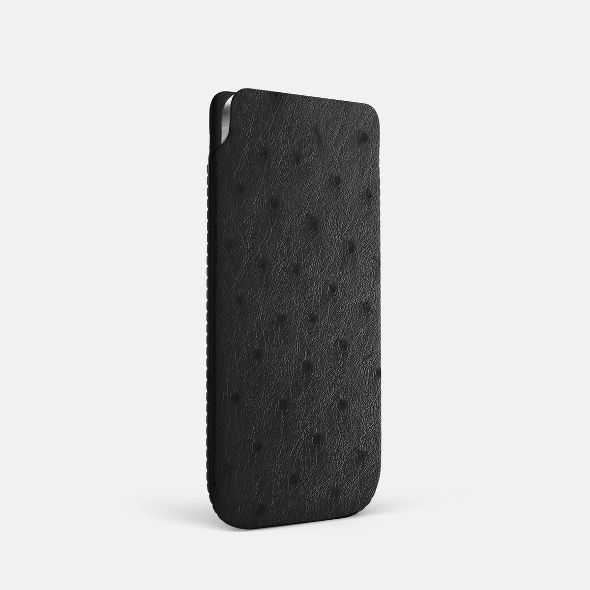 Pouch Case For iPhone 18 Pro In Ostrich -2 | Black