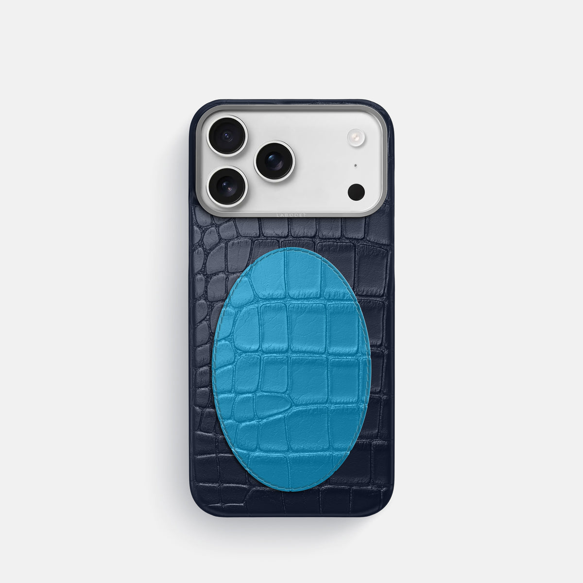 Classic Case With Oval For iPhone 17 Pro In Alligator -1 | Navy-Blue-Steel