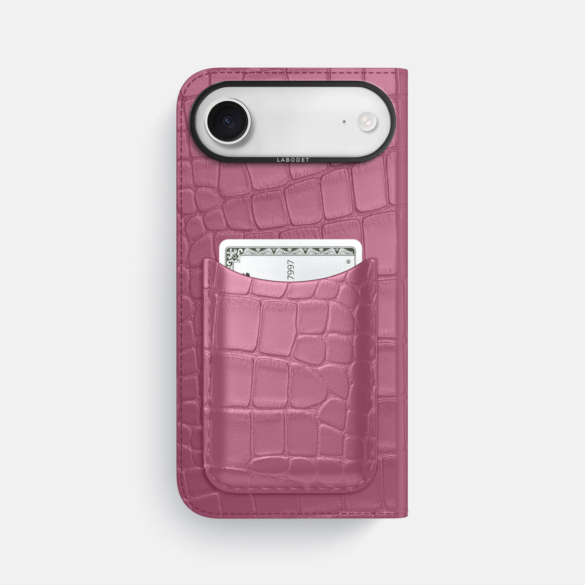 Folio Case with Card For iPhone 17 Air In Alligator -3 | Pink-Lagoon-Black