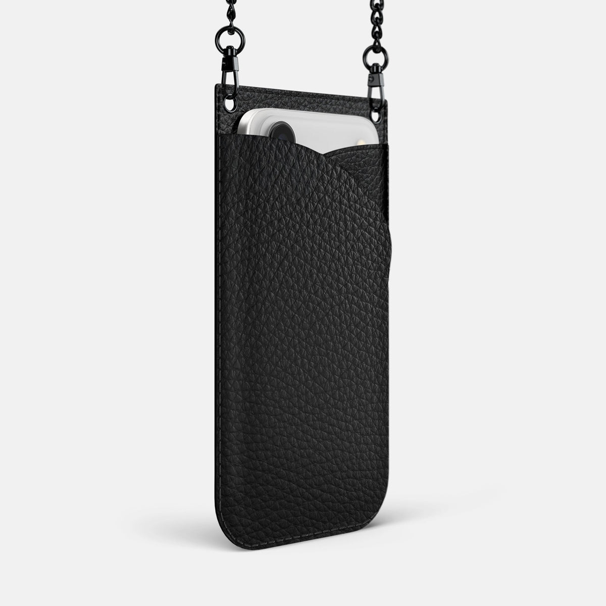 Crossbody Bag For iPhone 18 Pro Max In Calf -2 | Black-Black