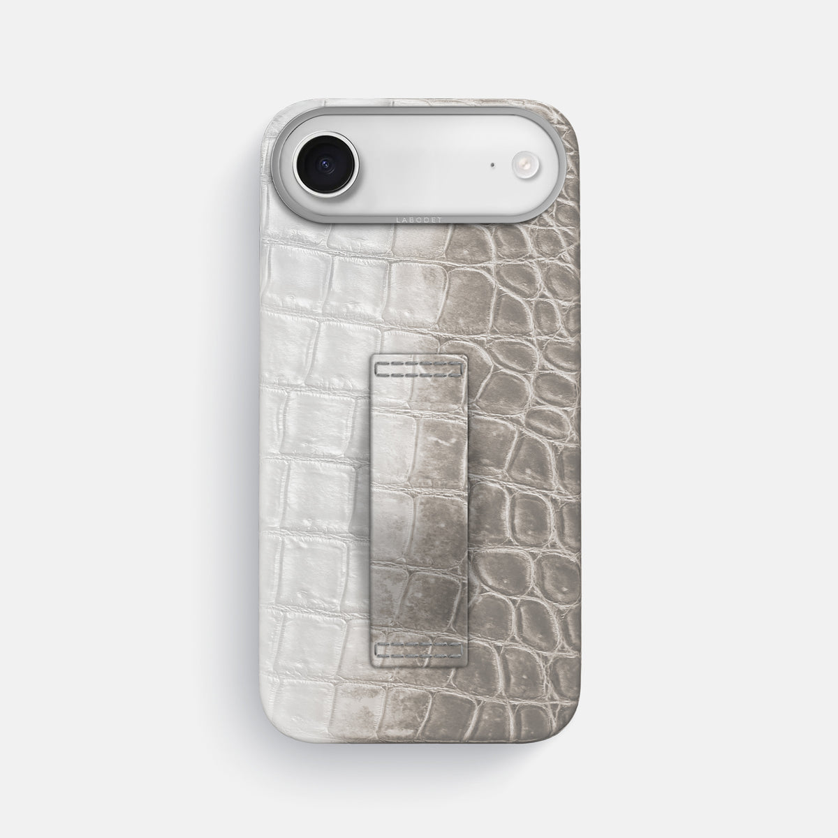Finger Case For iPhone 17 Air In Himalayan Crocodile -1 | Grey-Steel