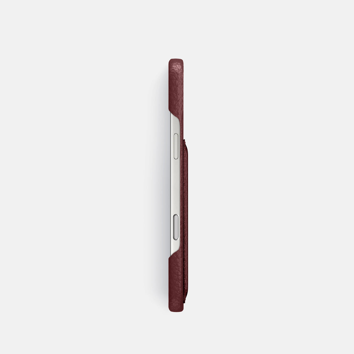 Slim Card Case For iPhone 17 Pro In Calf -3 | Bordeaux