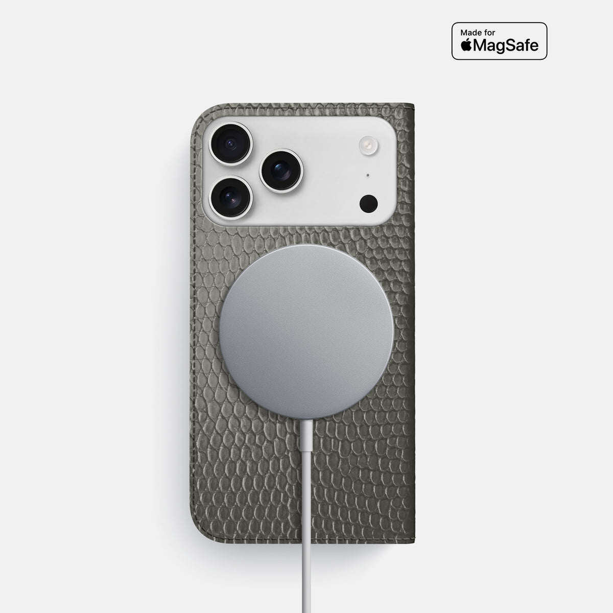 Folio Slim Case For iPhone 17 Pro In Lizard -3 | Grey