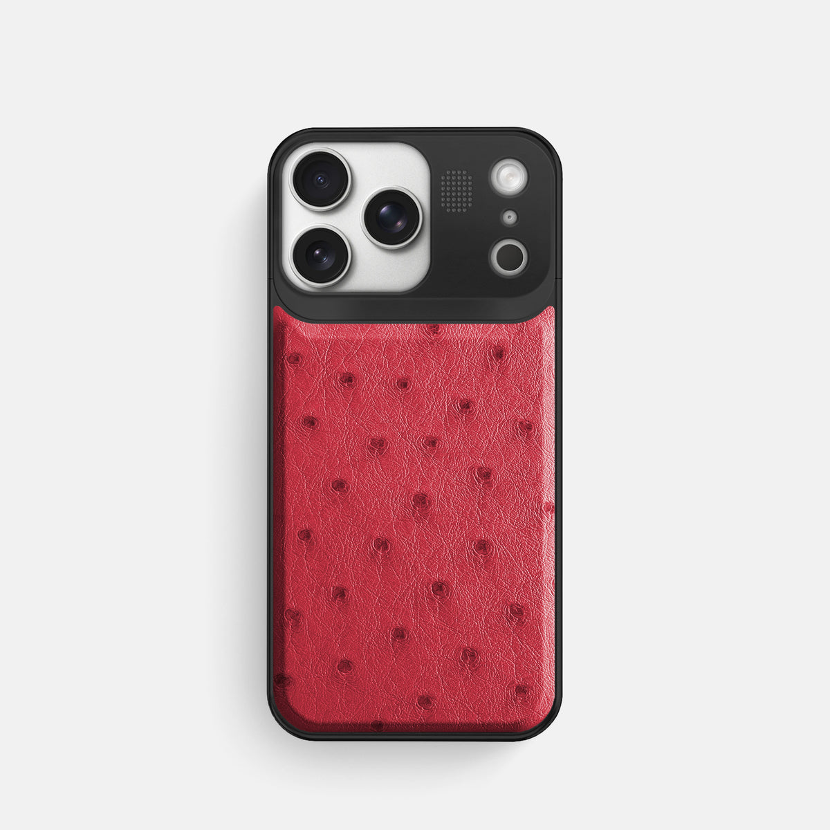 Metal Case For iPhone 17 Pro In Ostrich -1 | Red-Black