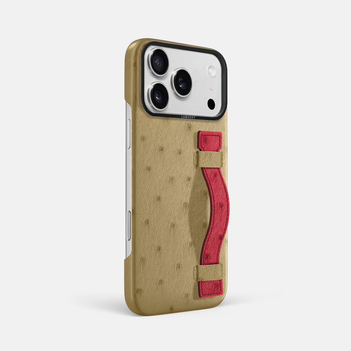 Handle Case Coloré For iPhone 18 Pro Max In Ostrich -2 | Desert-Sand-Black