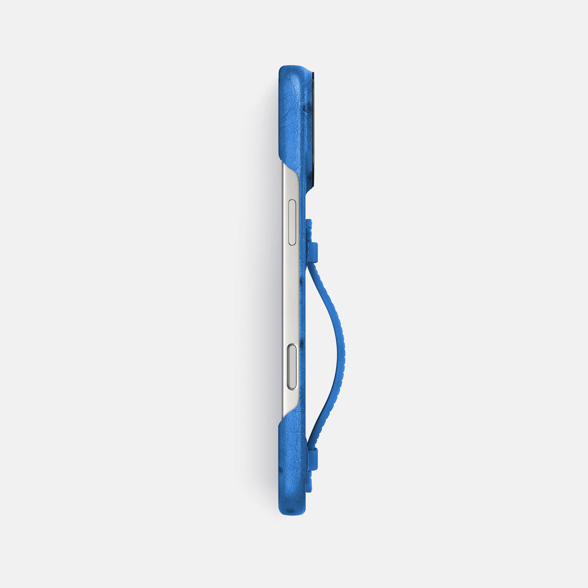 Center Handle For iPhone 18 Pro Max In Ostrich -2 | Royal-Blue-Black