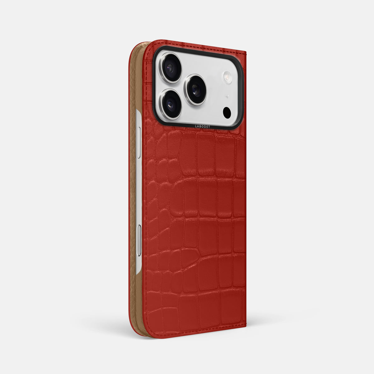 Folio Case For iPhone 17 Pro Max In Alligator -1 | Red-Black