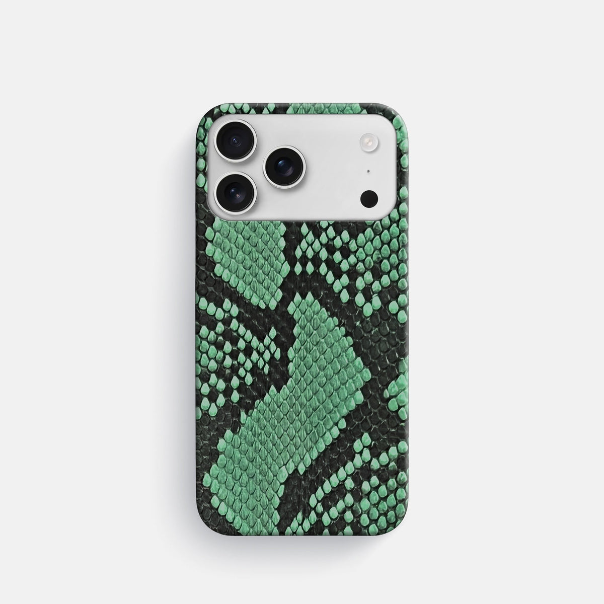 Slim Case For iPhone 18 Pro In Deluxe Python -1 | Forest-Green