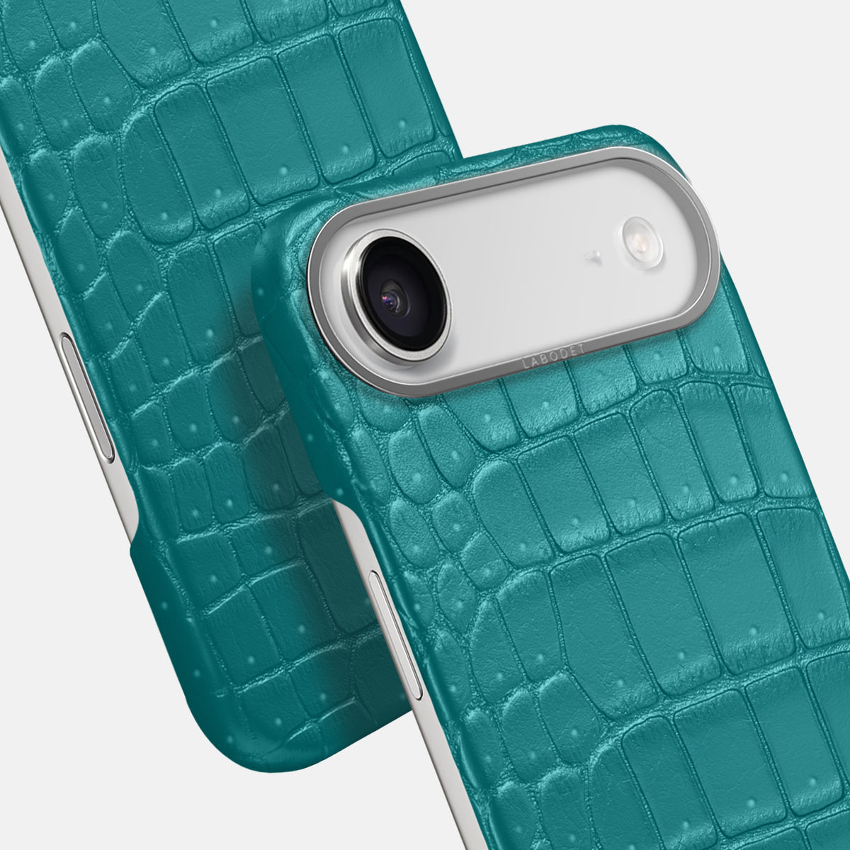 Classic Case For iPhone 17 Air In Porosus Crocodile -6 | Celadon-Steel