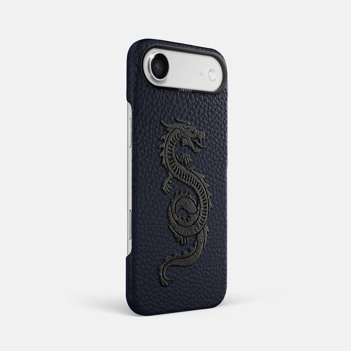 Classic Case With Carbon Dragon For iPhone 17 Air In Calf -2 | Marine-Black
