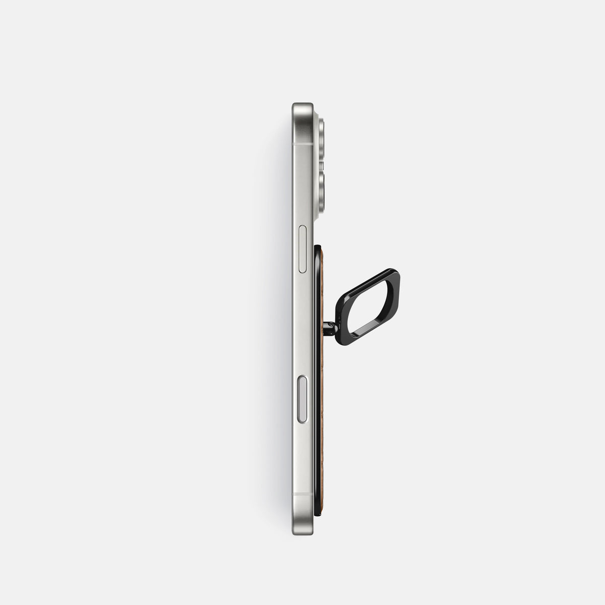 MagSafe Ring For iPhone 17 Pro In Porosus Crocodile -3 | Milk-Chocolate-Black
