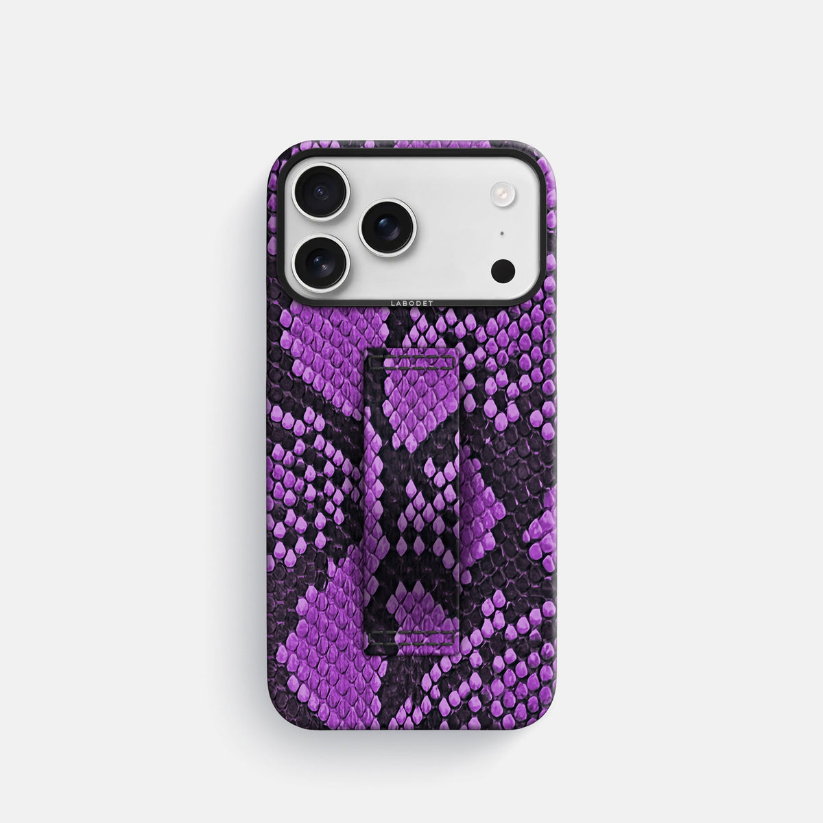 Finger Case For iPhone 18 Pro In Deluxe Python -1 | Purple-Black