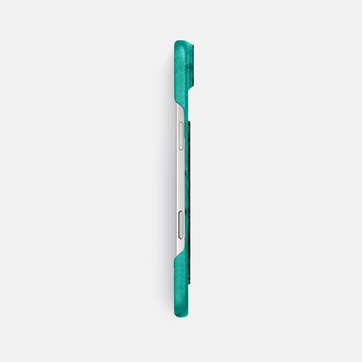 Classic Case With Carbon Dragon For iPhone 17 Air In Ostrich -3 | Turquoise-Black