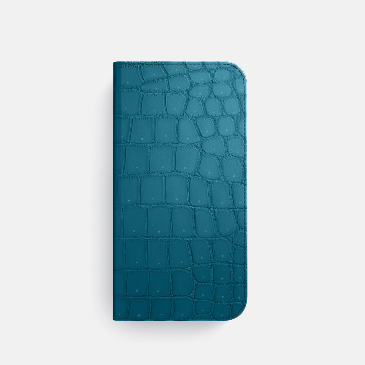 Folio Case For iPhone 17 Pro In Porosus Crocodile -4 | Turquoise-Steel