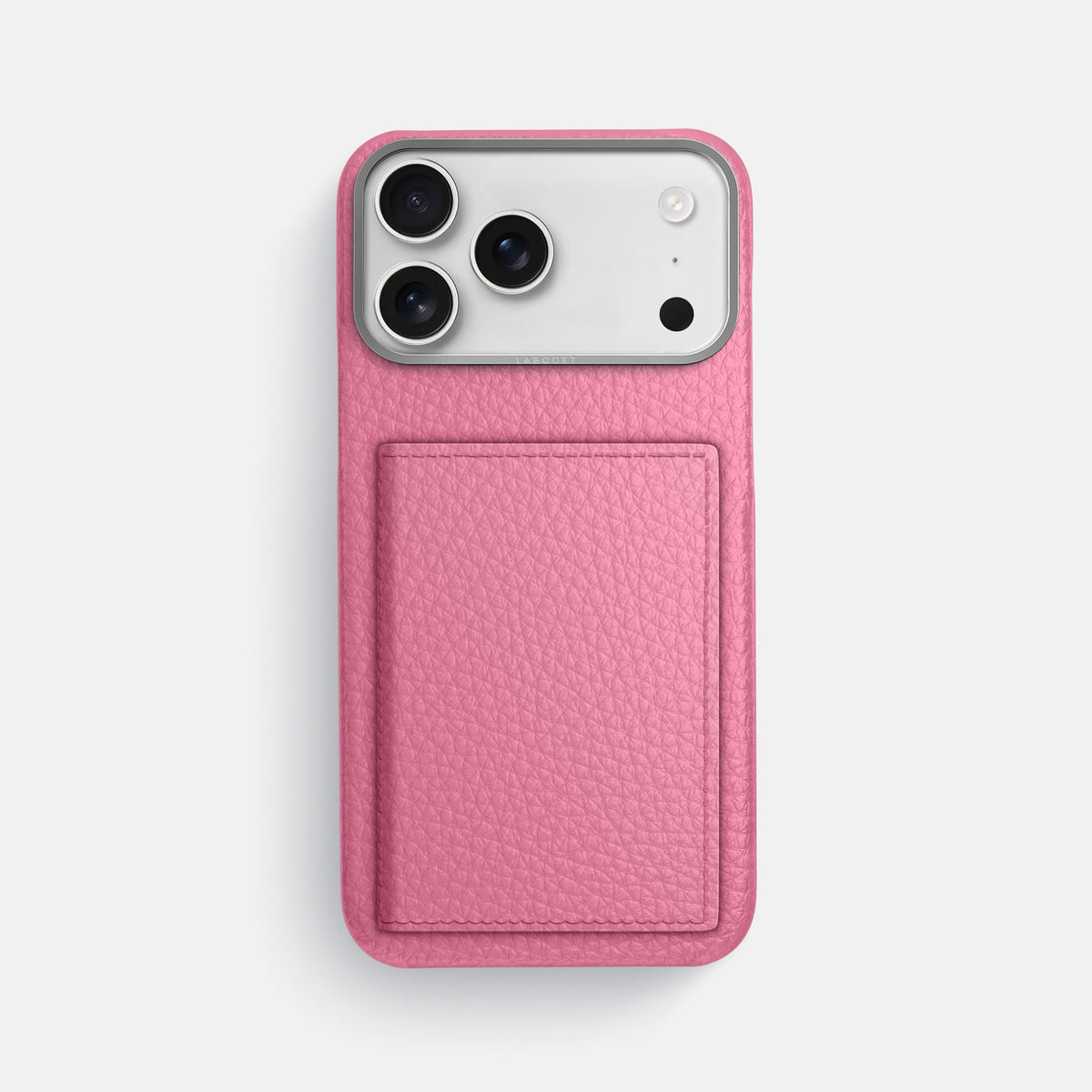Bi-Fold Case For iPhone 18 Pro Max In Calf -1 | Pink-Steel