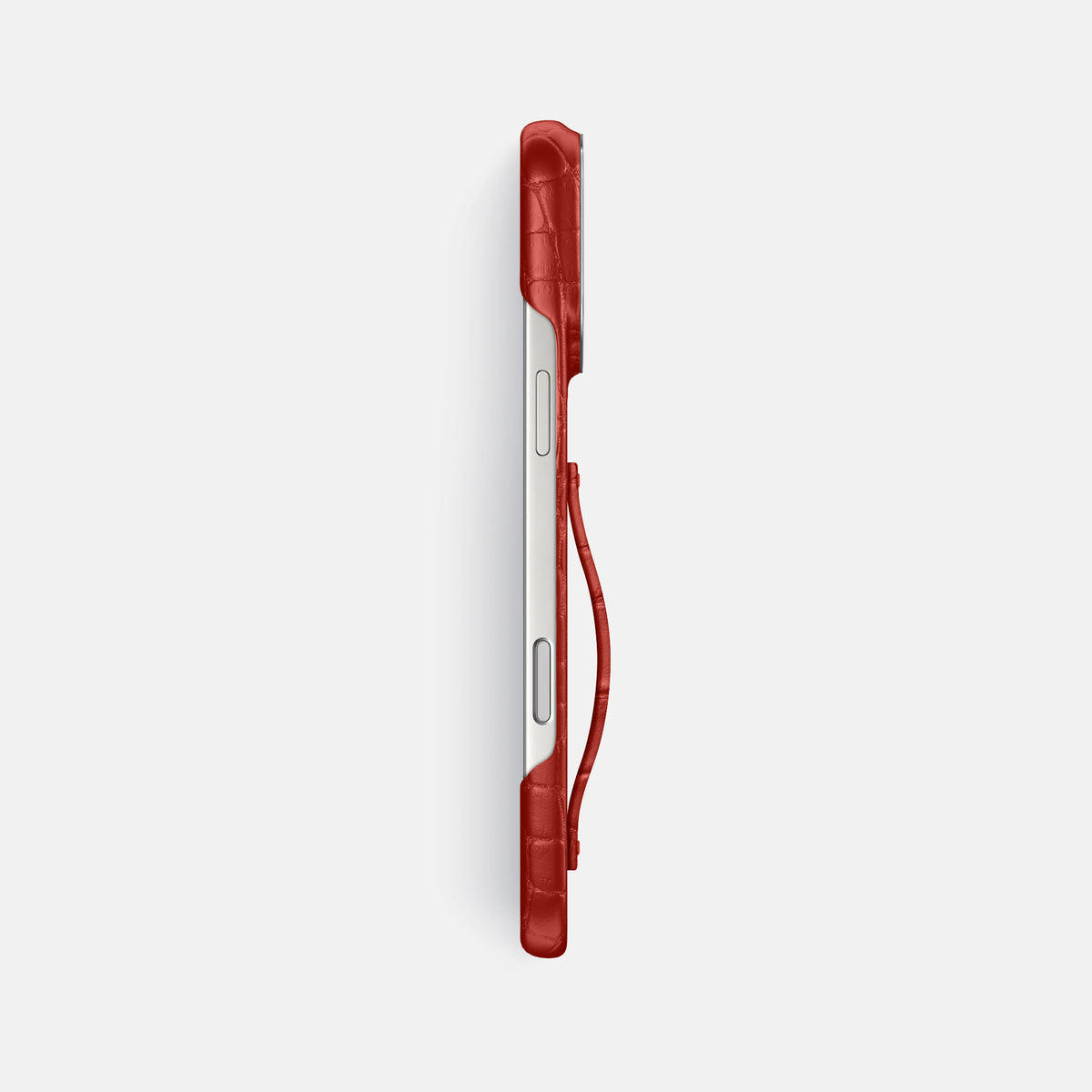 Finger Case For iPhone 17 Pro Max In Alligator -3 | Red-Steel