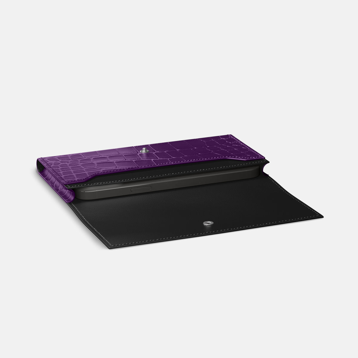 Wallet Case For iPhone 17 Air In Alligator -4 | Purple