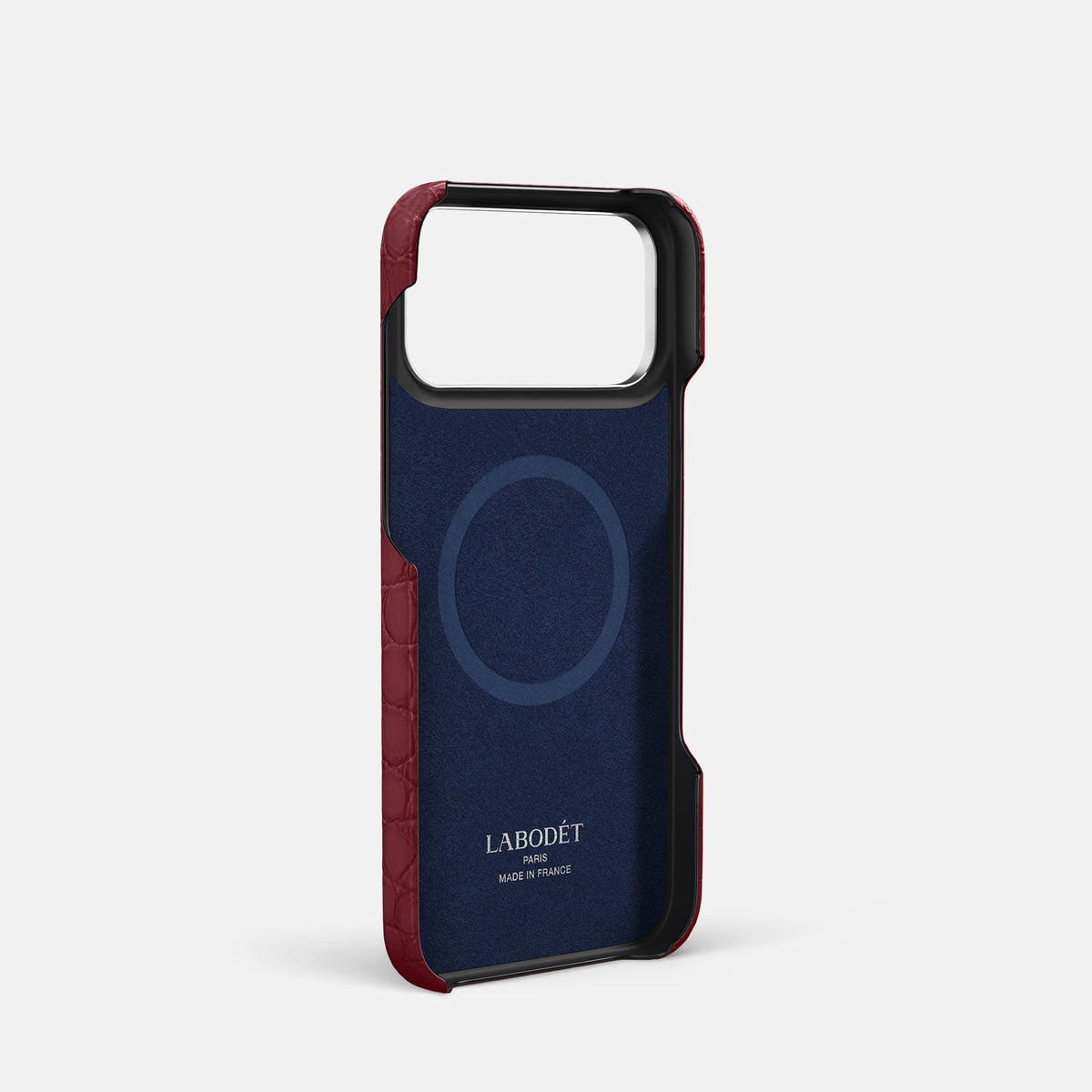 Finger Case For iPhone 17 Pro In Alligator -4 | Burgundy-Steel