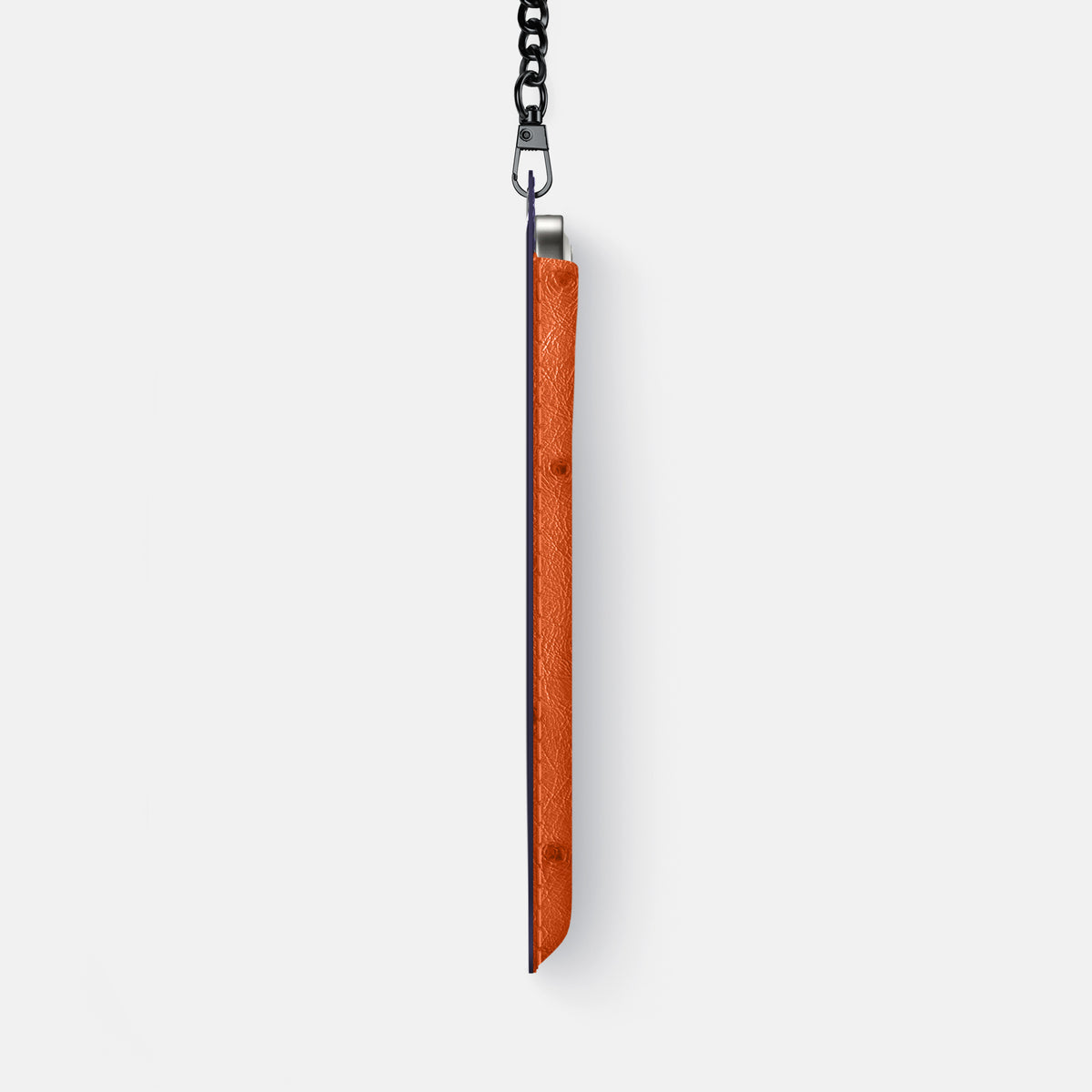 Crossbody Bag For iPhone 17 Pro Max In Ostrich -4 | Orange-Black
