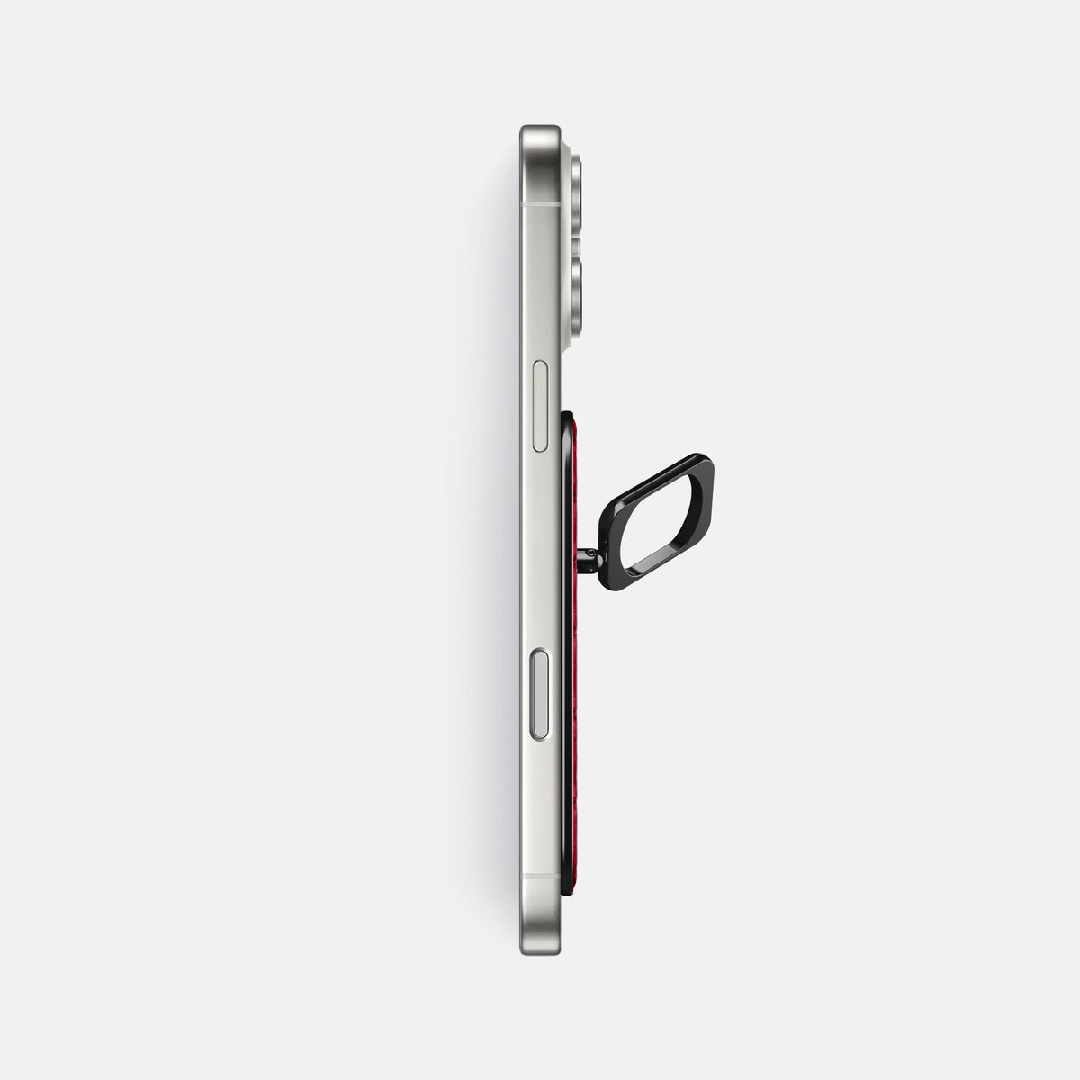 MagSafe Ring For iPhone 18 Pro Max In Porosus Crocodile -3 | Burgundy-Black