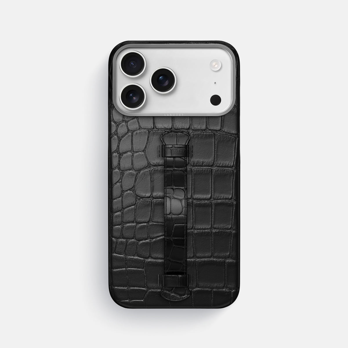 Center Handle For iPhone 17 Pro Max In Alligator -2 | Black-Steel