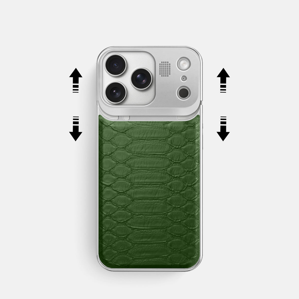 Metal Case For iPhone 17 Pro In Python -2 | Green-Steel