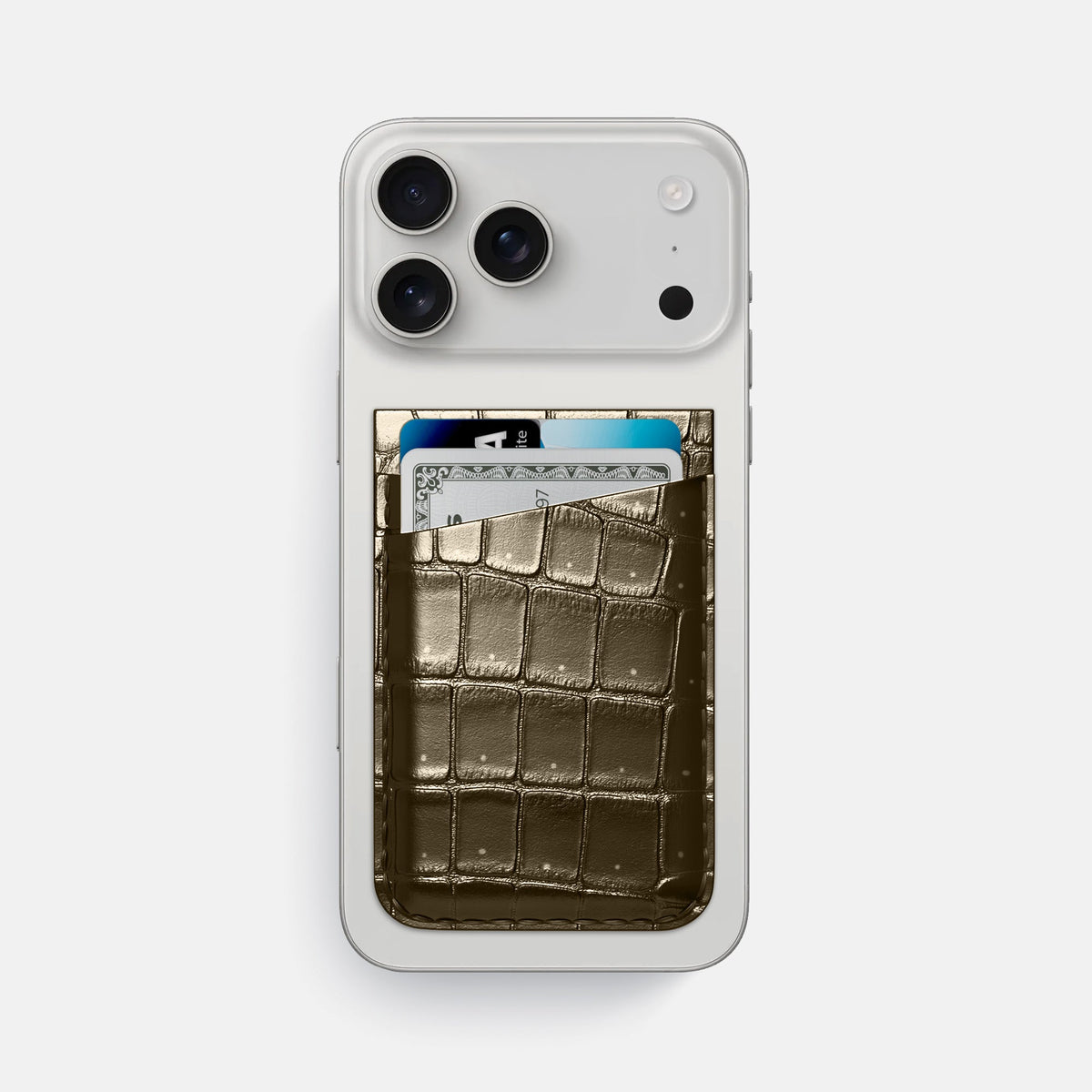 MagSafe Wallet For iPhone 17 Pro Max In Porosus Crocodile