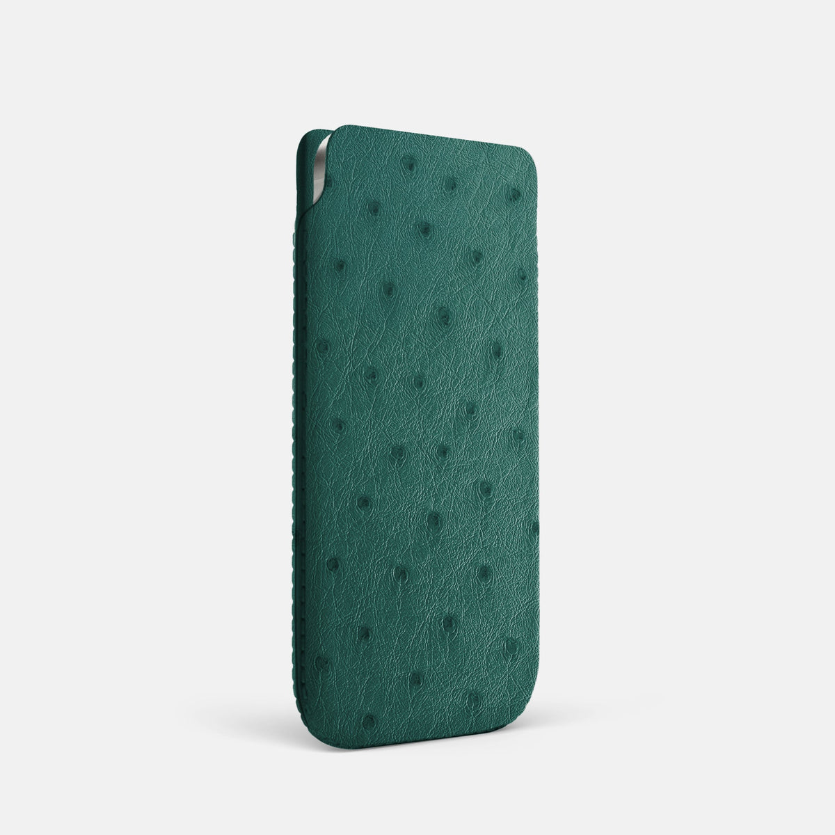 Pouch Case For iPhone 18 Pro In Ostrich -2 | Forest-Green