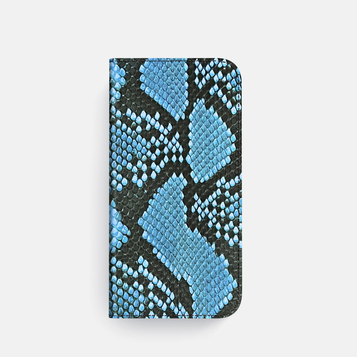Folio Slim Case For iPhone 18 Pro In Deluxe Python -4 | Pacific-Blue