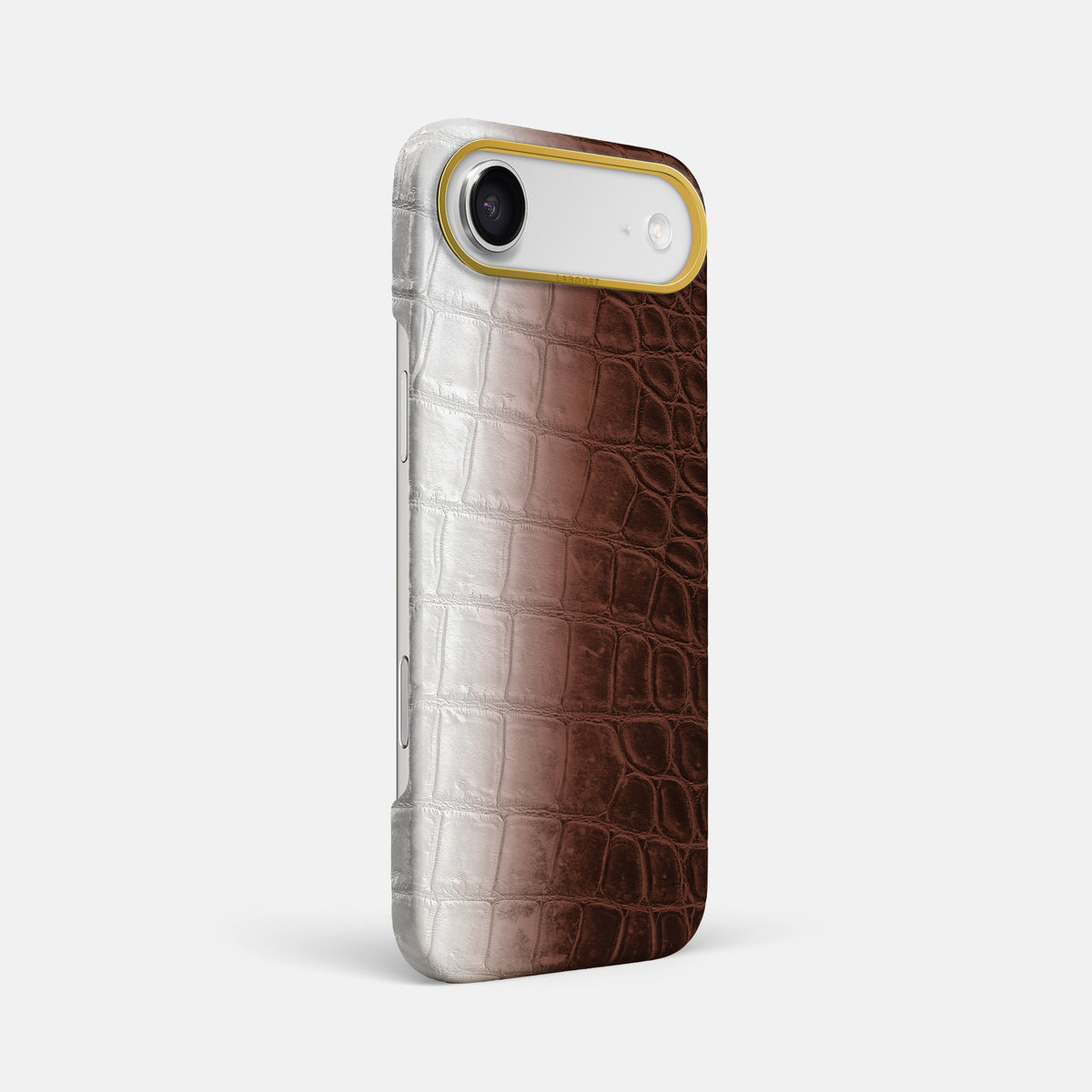Classic Case For iPhone 17 Air In Himalayan Crocodile -2 | Dark-Brown-Gold