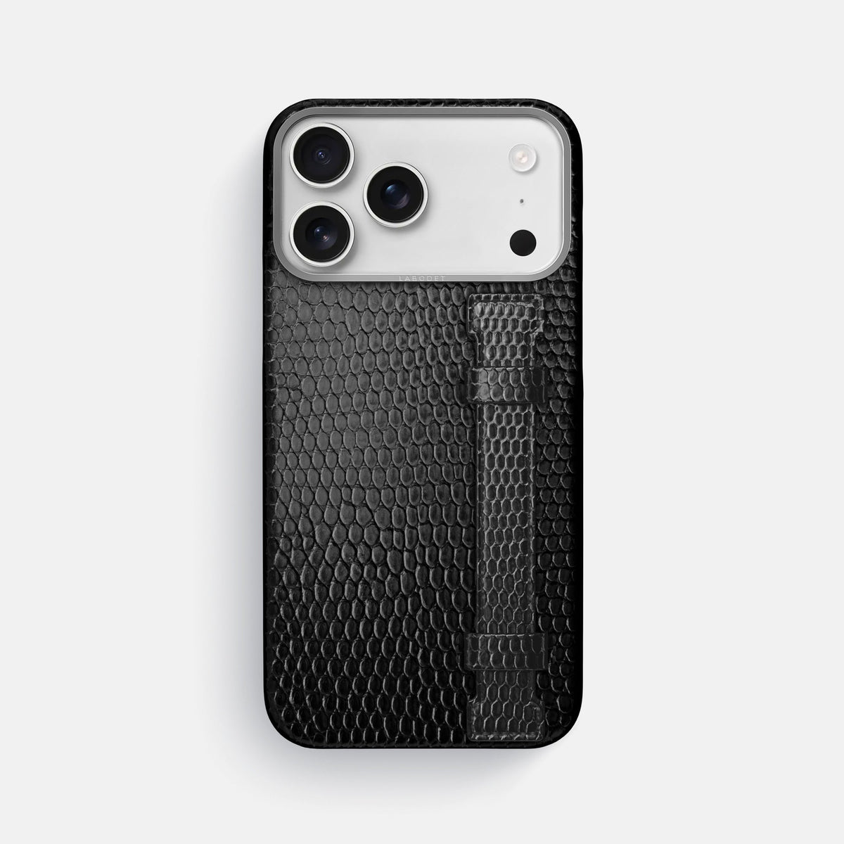 Handle Case For iPhone 18 Pro Max In Lizard -1 | Black-Steel